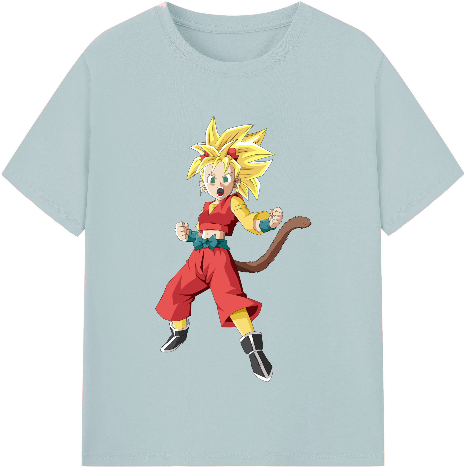 （画像用） ドラゴンボール カリフラ DRAGON BALL Caulifla 綿100％半袖Tシャツ（フロントプリント）